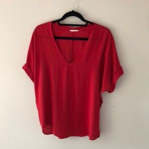 Red blouse